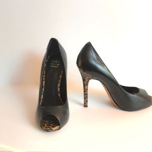 Saks Fifth Avenue Leopard Heal Peep Toe (BUY 3 GET 1 FREE!)*